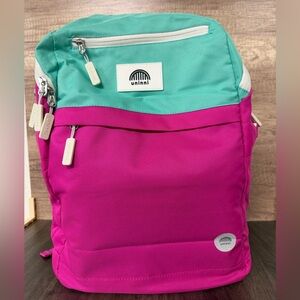 Uninni Kids Colorblock Pink & Teal Backpack